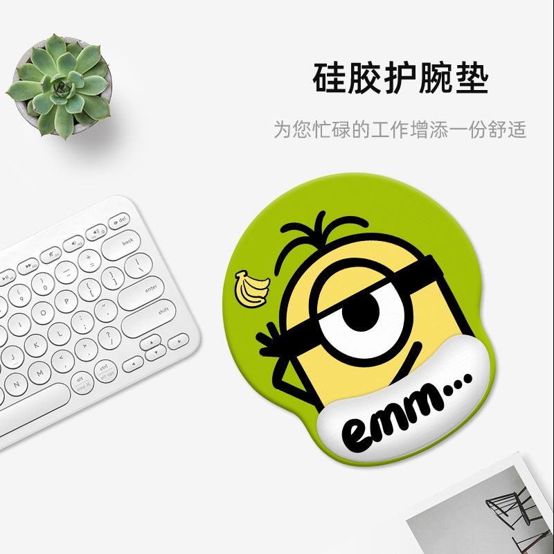 Desk Setup Rug - Minions cartoon cute wristband mouse pad