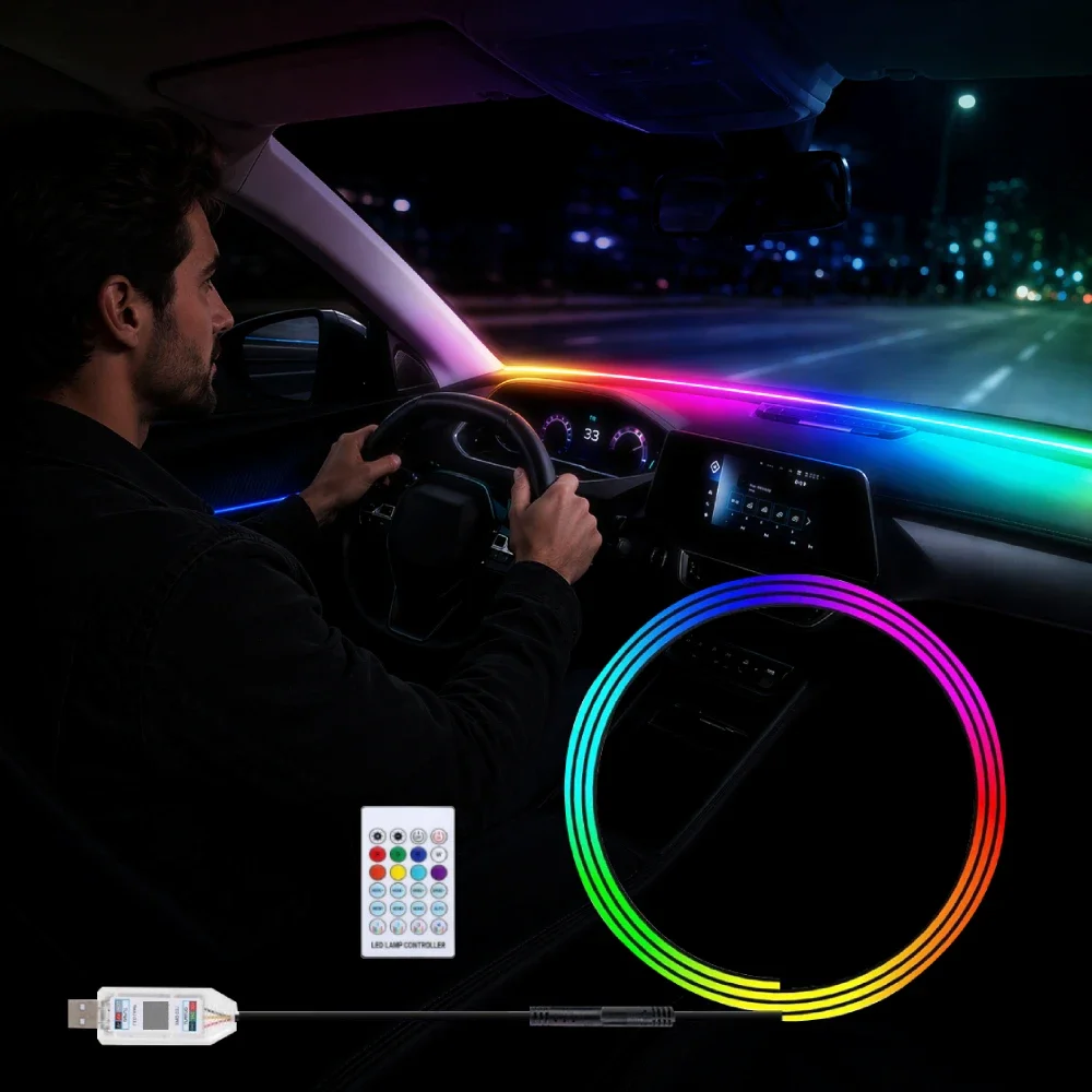 Ambient Light Bar Usb - Car Windshield Ambient Light Strip 59