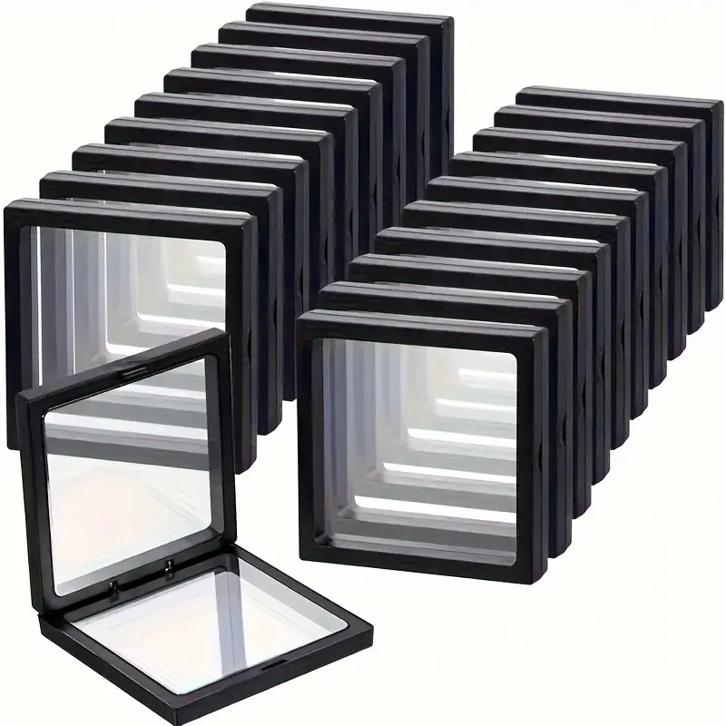 Cable Box Organizer - 20Pcs Clearview 3D Floating Display Cases
