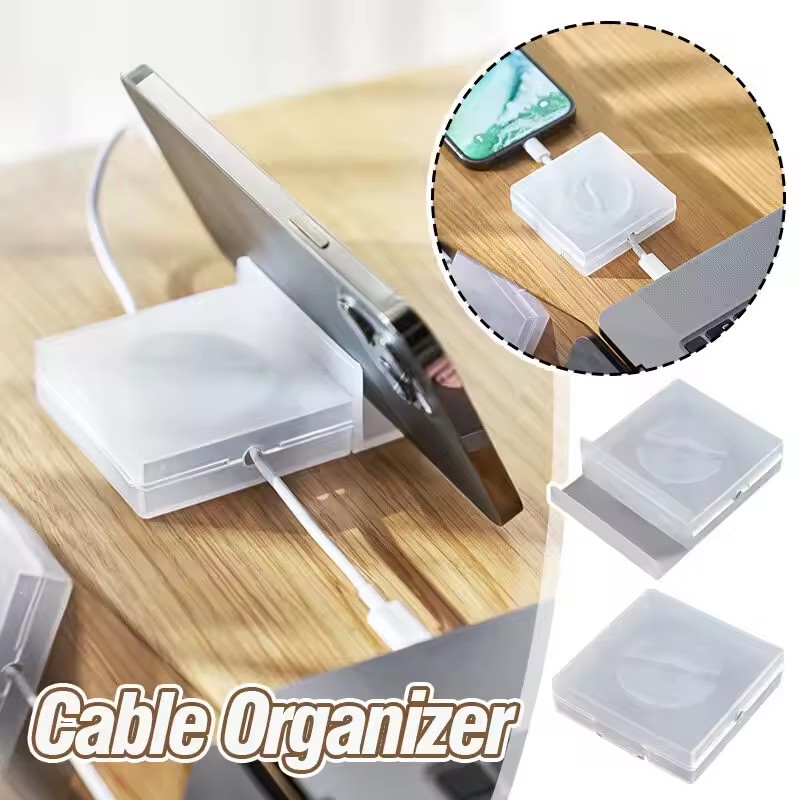 Cable Box Organizer - Portable Transparent Cable Organizer Cord Management
