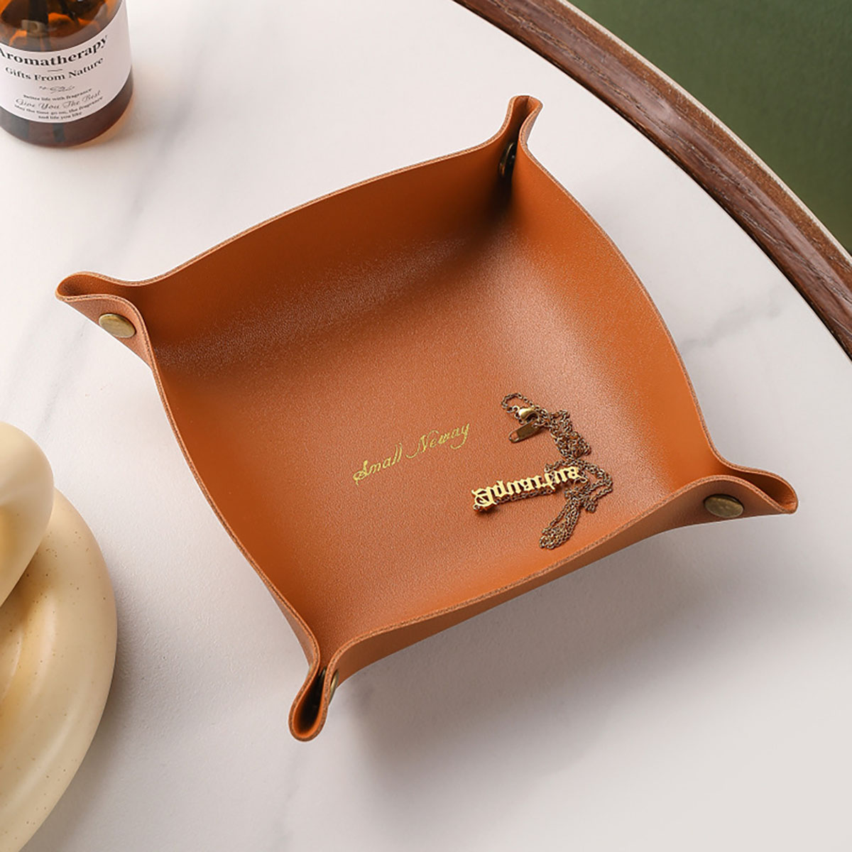 Nordic Style Leather Storage T - Cable Box Organizer ulasan dan harga