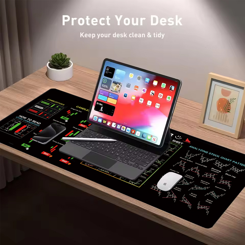 EXCO Stock Market Trader Leath - Desk Setup Rug ulasan dan harga
