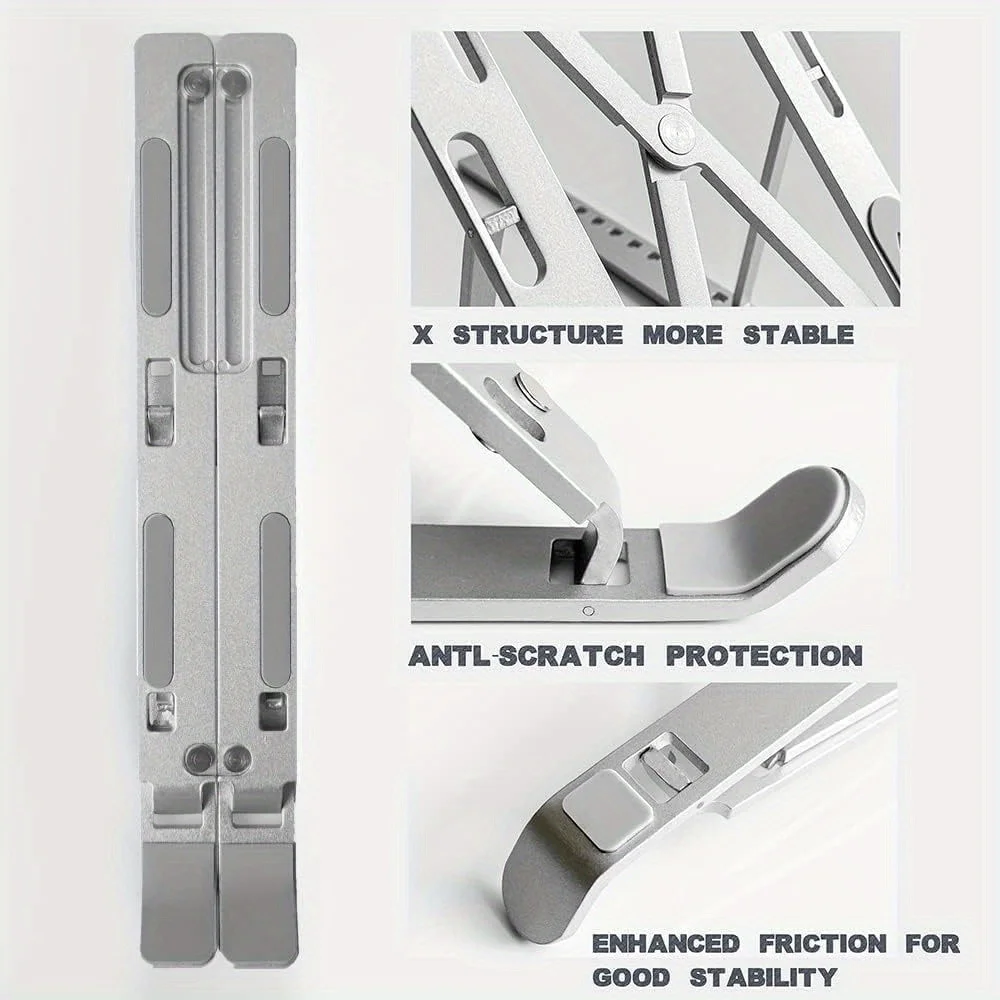 Foldable Aluminum Laptop Riser - Desk Setup Mac ulasan dan harga