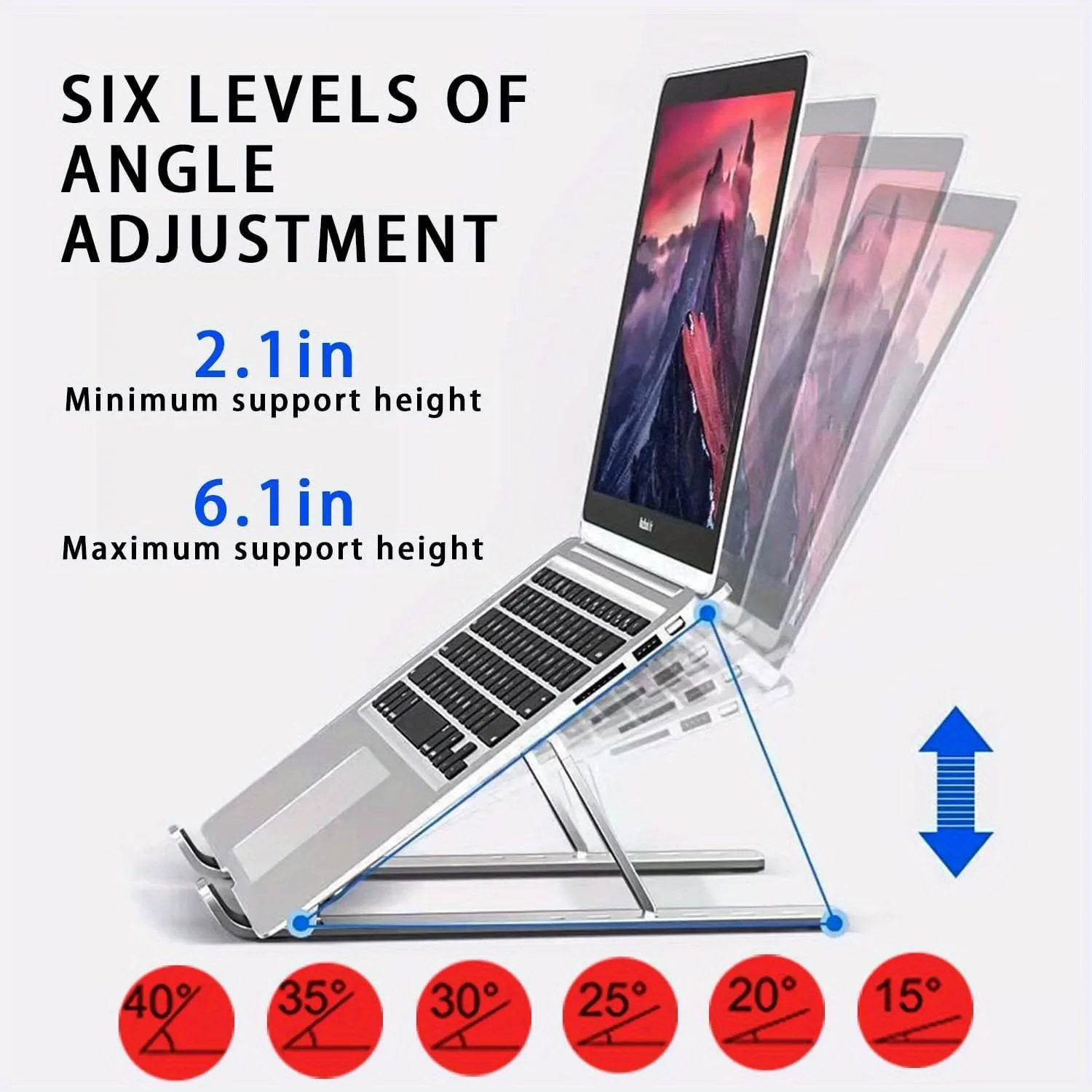 Foldable Aluminum Laptop Riser - Desk Setup Mac ulasan dan harga