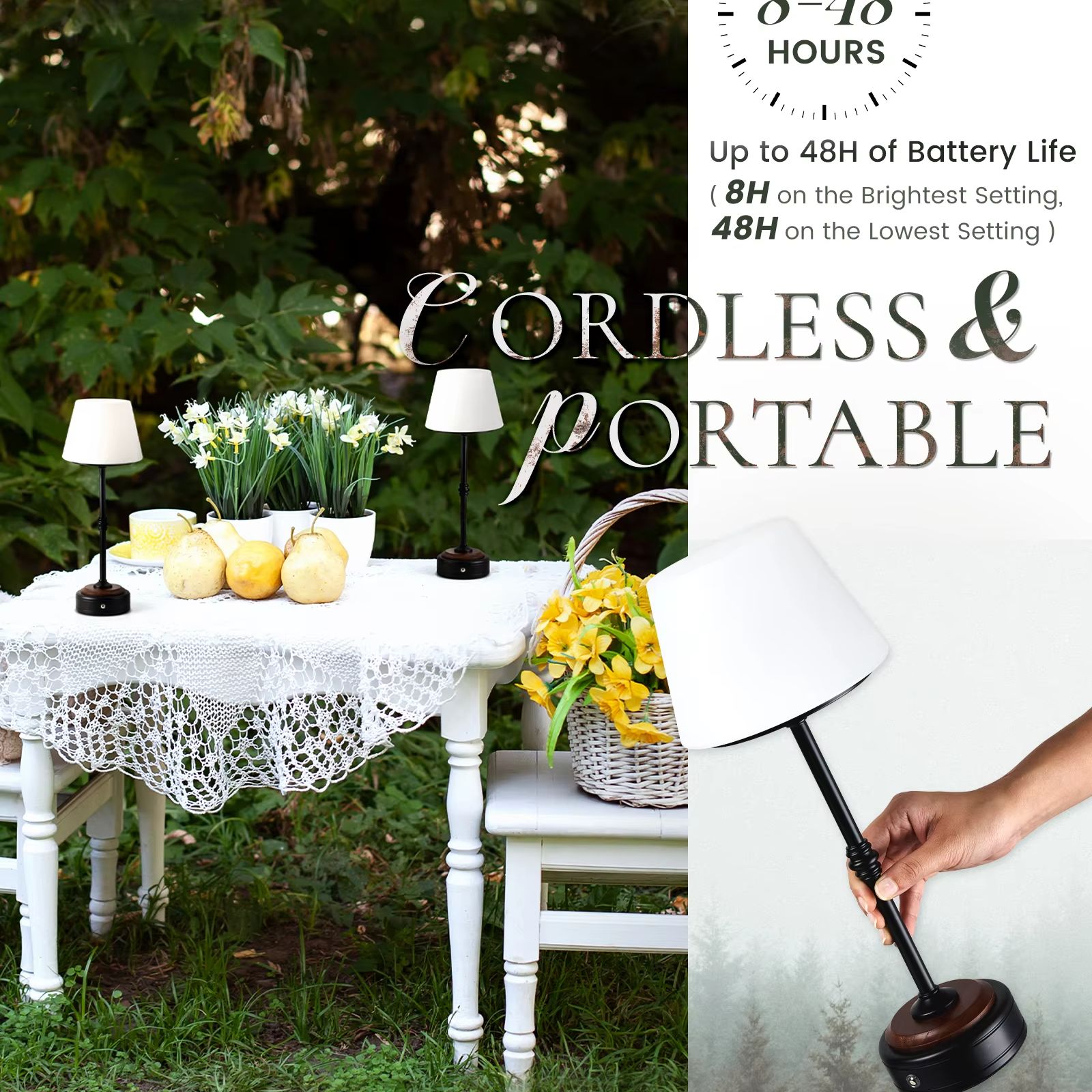 Cordless Table Lamps Set of  5 - Desk Setup Bedroom ulasan dan harga
