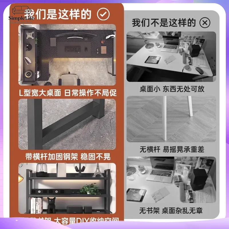 Corner Gaming Desk Computer De - Desk Setup Bedroom ulasan dan harga