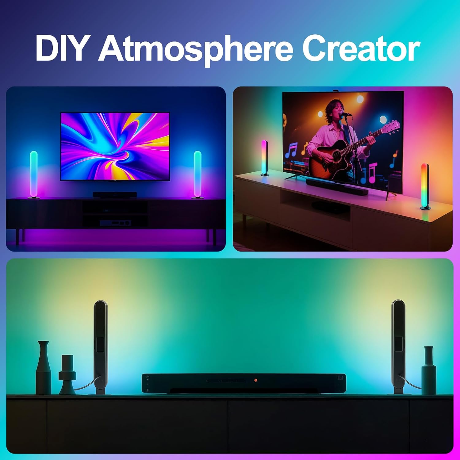 Plastic RGB LED Light Bar Musi - Ambient Light Bar Usb ulasan dan harga