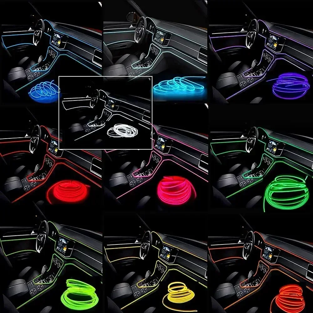 1/3/5M Car Interior Light Deco - Ambient Light Bar Usb ulasan dan harga