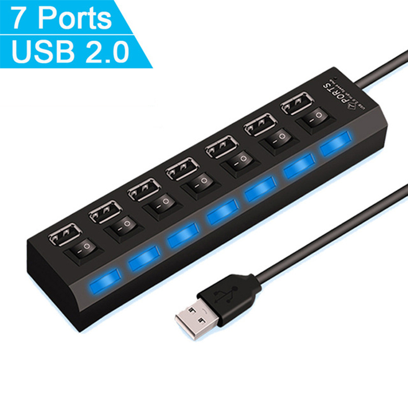7 Port USB 2.0 Hub Splitter Fo - Desk Setup Mac ulasan dan harga