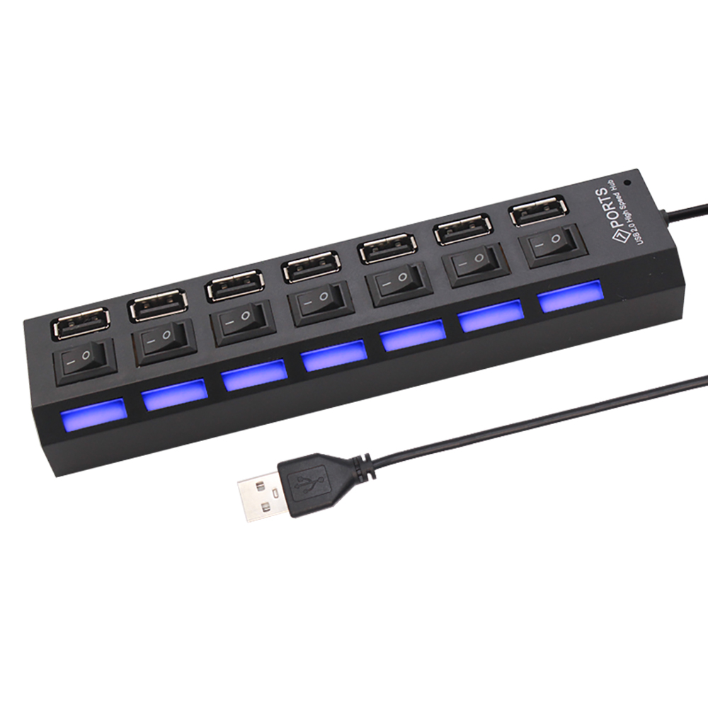 7 Port USB 2.0 Hub Splitter Fo - Desk Setup Mac ulasan dan harga