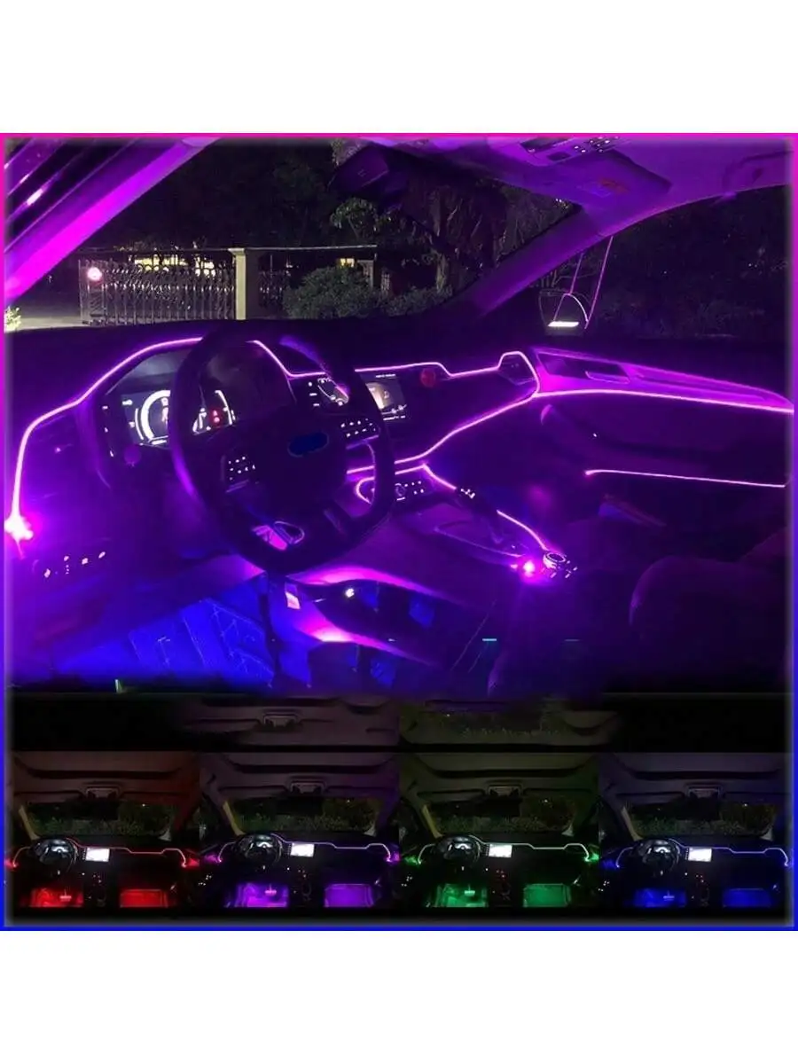 Car Interior Lights, USB Car L - Ambient Light Bar Usb ulasan dan harga