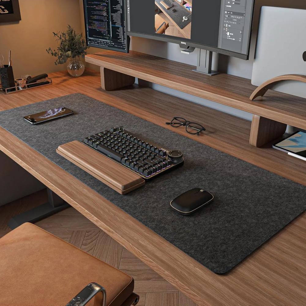 Felt Desk Mat Computer Mat for - Desk Setup Rug ulasan dan harga