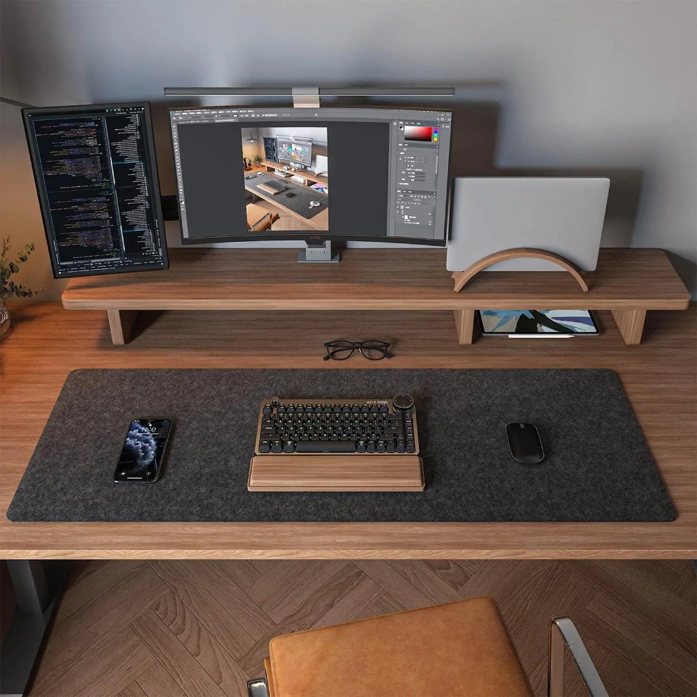 Felt Desk Mat Computer Mat for - Desk Setup Rug ulasan dan harga