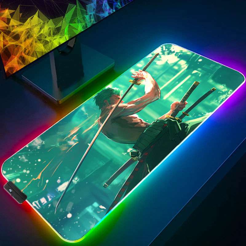ONE PIECE Zoro Mouse Pad RGB G - Desk Setup Rug ulasan dan harga