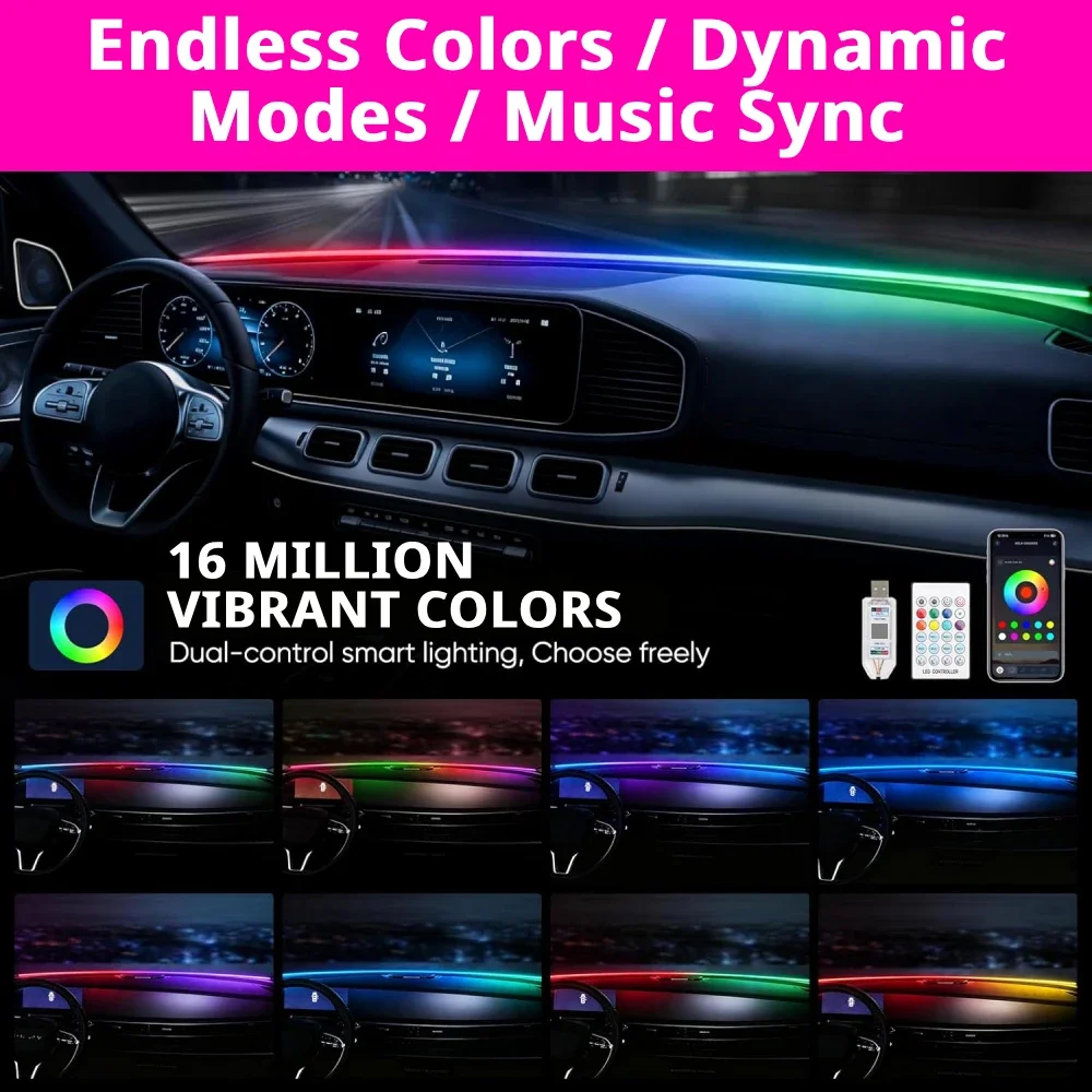 Car Windshield Ambient Light S - Ambient Light Bar Usb ulasan dan harga