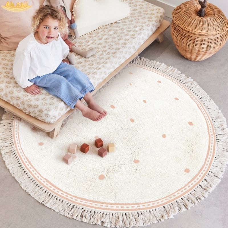 White Fluffy Carpet For Living - Desk Setup Girly ulasan dan harga