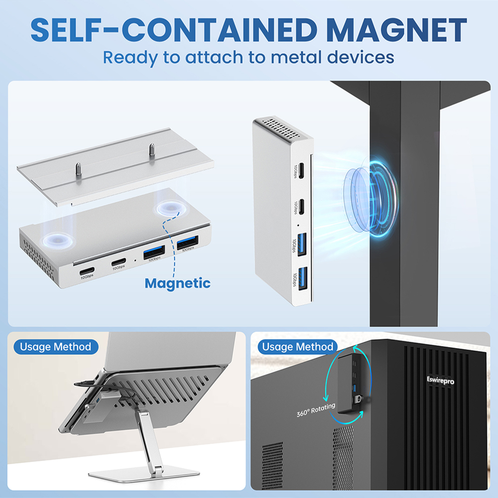 10Gbps USB3.2 Gen2 HUB Desk Ma - Desk Setup Mac ulasan dan harga