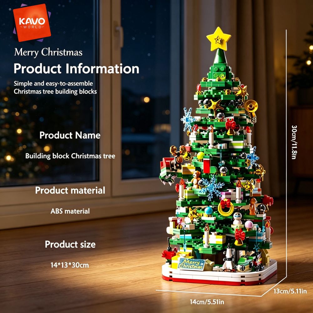 KAVOWORLD 1024pcs Christmas Tr - Desk Office Setup Ideas ulasan dan harga