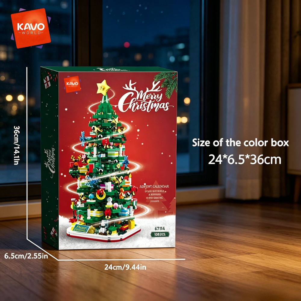 KAVOWORLD 1024pcs Christmas Tr - Desk Office Setup Ideas ulasan dan harga